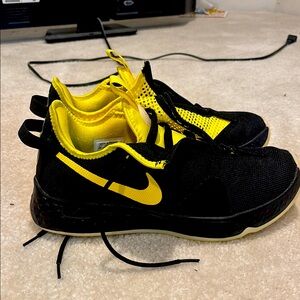 Nike Black and Yellow Athletic Sneakers